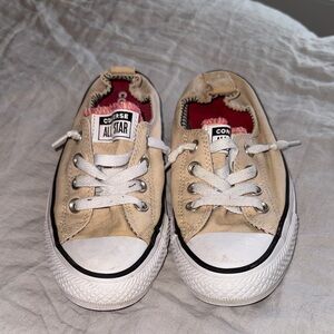 Converse Cream Low-Top Sneakers with White Accents